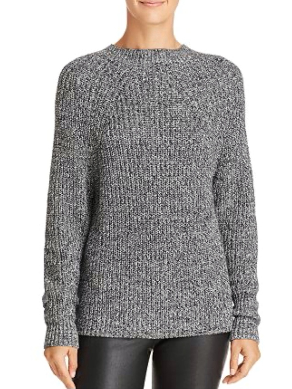 French Connection Sweater Gray Marled Crewneck Thick Knit Pullover Jumper M